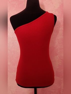 Red One-Shoulder Women’s Top